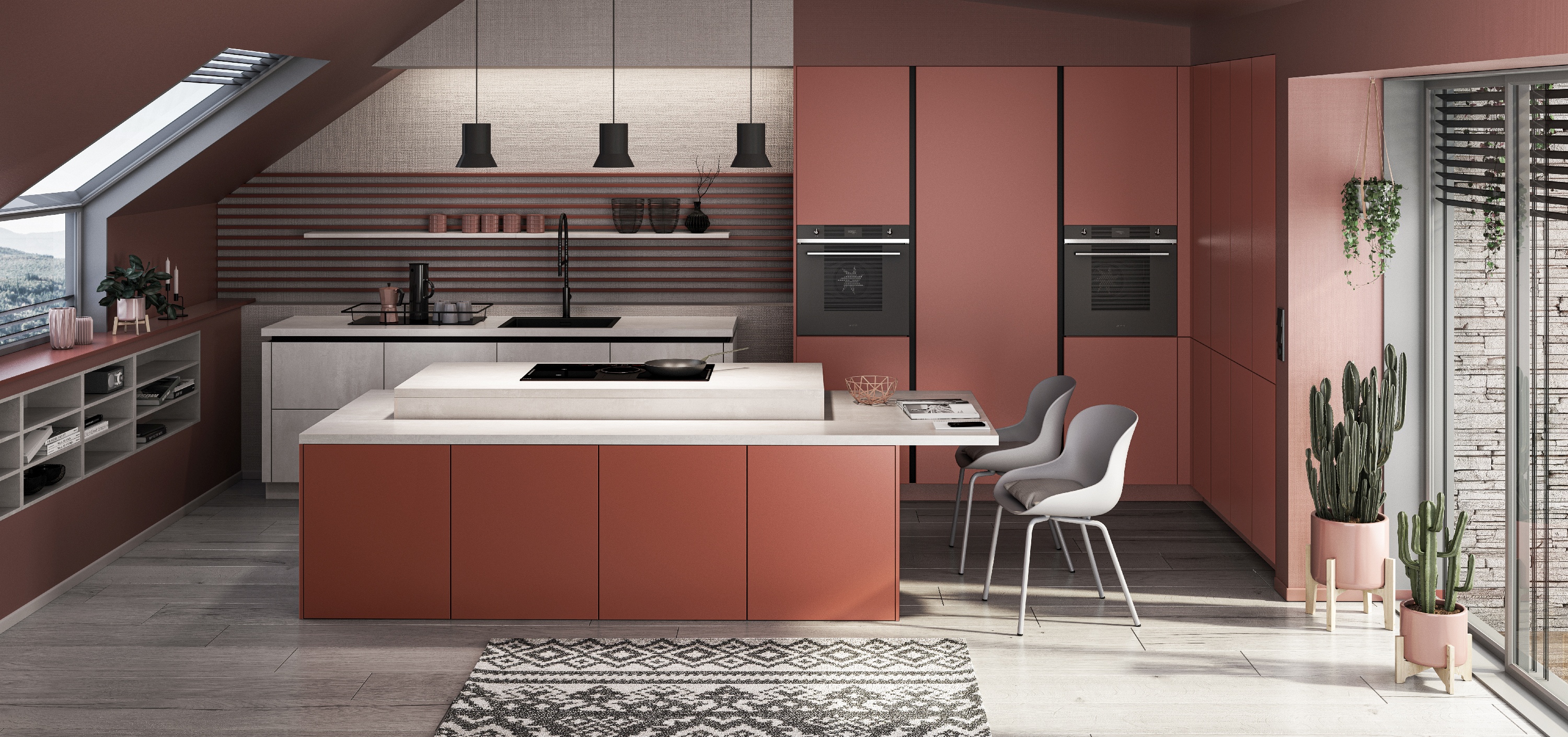 Artego Küche Oxidrot